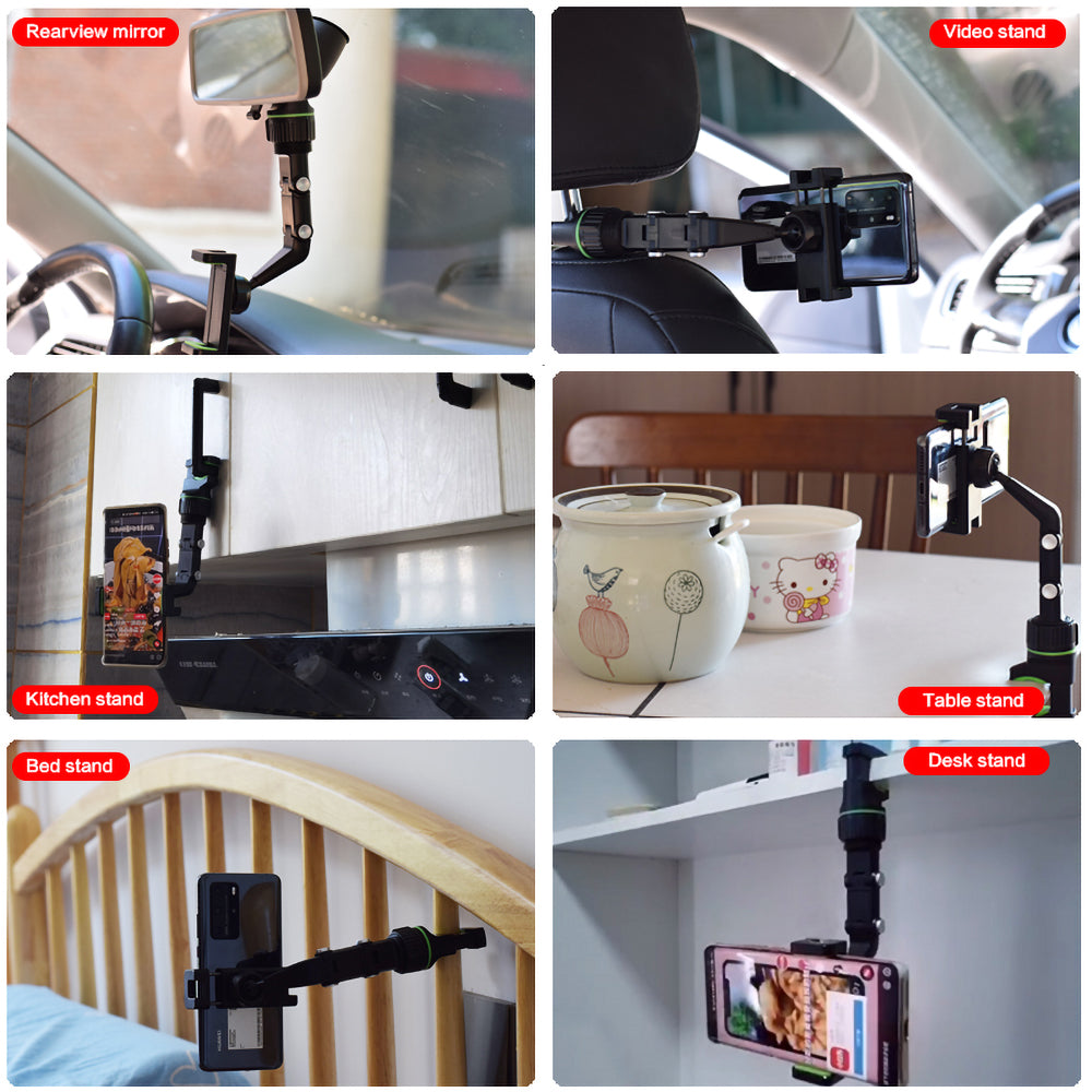 Rearview Mirror Mounted 360 Degree Rotation Universal Phone Holder