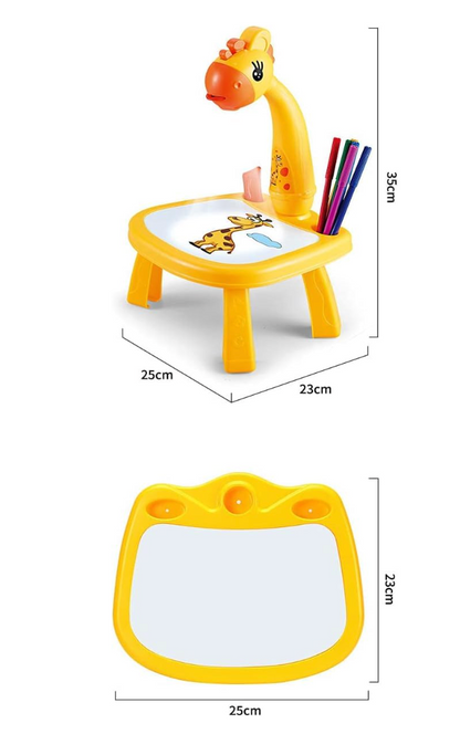 Kids Drawing Table With  Music  & Led Projector