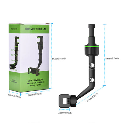 Rearview Mirror Mounted 360 Degree Rotation Universal Phone Holder